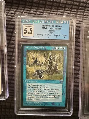 Magic MtG Legends Invoke CGC 5 MODERATELY PLAYED (MP)( Italian) • $300