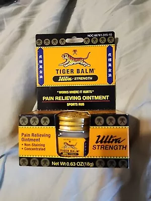 Tiger Balm Ultra Strength Ointment  0.63 Oz 18g White Pain Relieving Ointment • $11.99