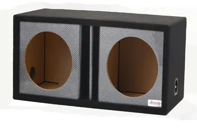 Subwoofer Box - Black Carbon Fiber - 10  Dual Vented Black Carbon Fiber • $265.95