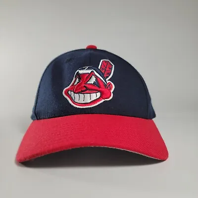 Vintage Puma Logo Athletic Cleveland Indians Big Chief Wahoo Snapback Hat Wool • $17.50
