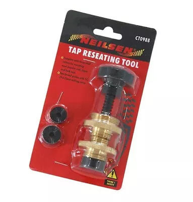 Tap Reseater Reseating Tool For Leaking Taps 1/2  & 3/4  Neilsen  - CT0988 • £12.99