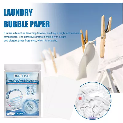 30pcs Laundry Discs Concentrated Household Detergent Tablet For Washing Machines • £3.59