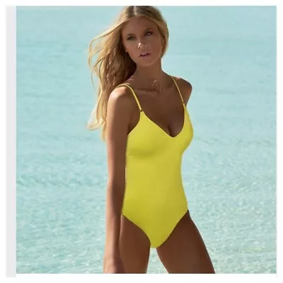 Melissa Odabash **Once Worn** Lemon Bora Bora Swimsuit 44 UK 12 £246 • £39.99