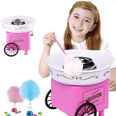 Electric Candyfloss Making Machine Home Cotton Sugar Candy Floss Maker DIY • £29.99