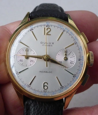 $1350 • Buy Landeron 248 Chronograph, Dulux, Vintage Man's Watch. Swiss, NOS, Guaranteed