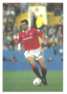 Eric Cantona - MANCHESTER UNITED - 1990's Barratt 'Premier Players' Postcard • £1.20