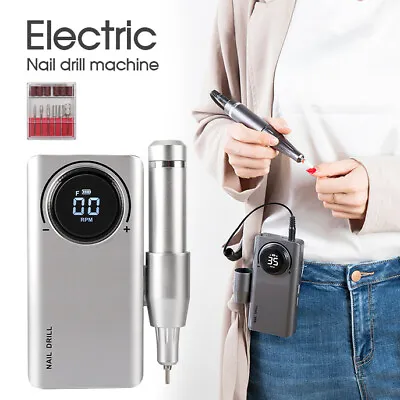 35000RPM Portable Nail Drill Machine Rechargeable E File Fits Manicure Pedicure • $46.79