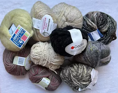 Lot Of Neutral Yarn: Lily Chin Trendsetter Gedifra Suri Alpaca GGH Plymouth • $20