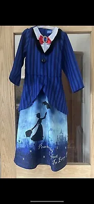 Mary Poppins Costume Kids Age 5-6 Tu • £4