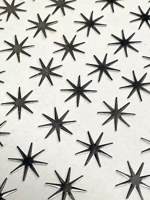 Vintage  Atomic Starbursts Stainless Steel Cutouts 100 Pcs Midcentury NOS MCM • $10