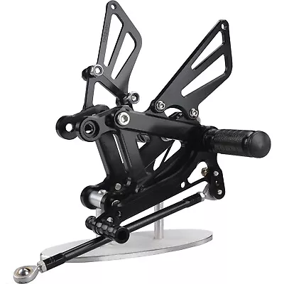 Black CNC Rearsets Footpegs For Kawsaki Ninja ZX6R 98-02 ZX9R 98-03 ZZR600 • $109.99