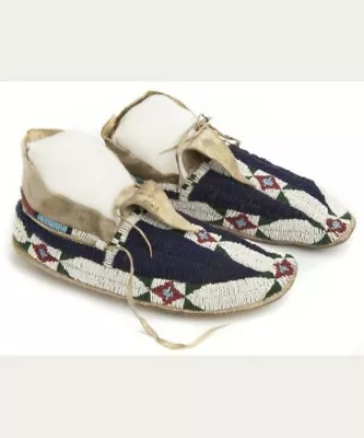 Handmade Sioux Style Beaded Moccasin Powwow Regalia BM910 • $299