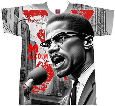 Malcolm X Speech T-shirt 2024. Malcolm X Harlem . Martin Luther King Tee • $24.99