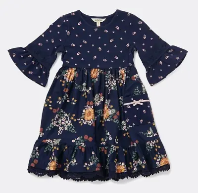 NWT Matilda Jane Just Imagine Callista Multi-Floral Print Dress Girl's Size 2 • $22.99