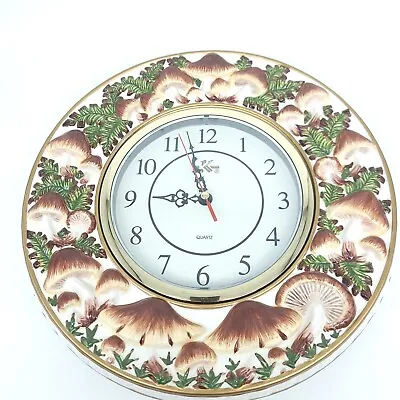 Vintage Mushroom Ceramic Mold Wall Clock KK Brand MCM • $39.97