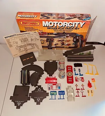 Matchbox Motorcity Deluxe Play Track Set With Box - Near Complete • $129.99