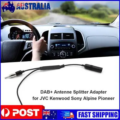 DAB + Antenna Splitter Adapter With Amplifier For Sony JVC Kenwood Car Radio • $11.89