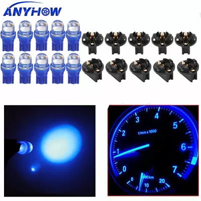 10X Blue LED T10 194 Cluster Gauge Dash Light Bulb Twist Lock Socket For Ford • $6.38