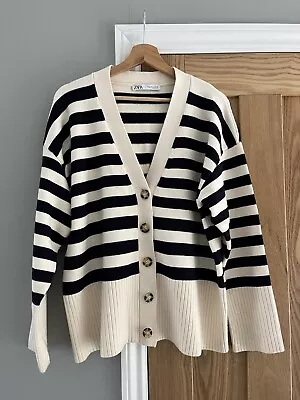 Zara Stripe Cardigan M • £8.50