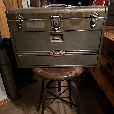 Vintage Craftsman 7-drawer Machinist Tool Box Chest With Key And Contents • $185