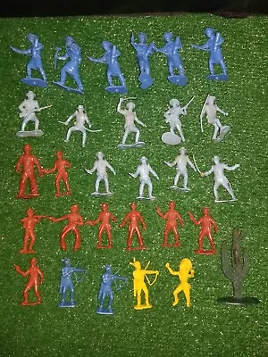 Vintage Resin Toy Soldier Fireman Firefighter Blue Civil War Cowboy Indian • $27.77