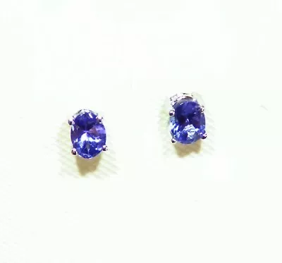 .34CT 14K Gold Natural AAA Grade Tanzanite Stud Engagement Earrings Vintage  • $129