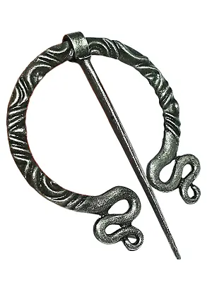 Snake Shawl Pin Viking Brooch Cloak Clasp Norse Medieval Penannular Jewellery • $7.16