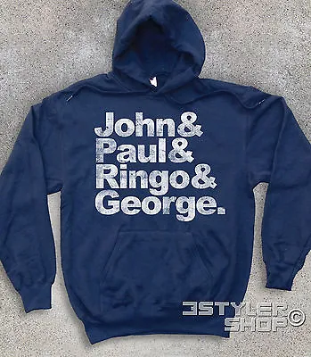 Unisex Sweatshirt John & Paul & Ringo & George Names Antiques Liverpool • $43.05
