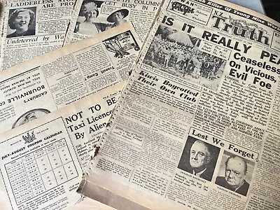 Vintage Newspaper Pages 1945 - Ephemera Junk Journal-collage Etc Genuine Paper • $7.50