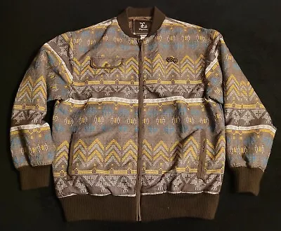 Vintage LRG Lifted Research Group INDIAN #9 WOVEN BOMBER JACKET MENS XL L-R-G • $119.99