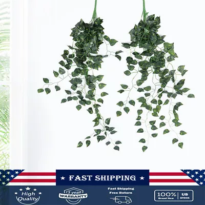 Artificial Hanging Plant Silk Ivy Vine Garland Fake Home Garden Decor 2PCS New • $5.74