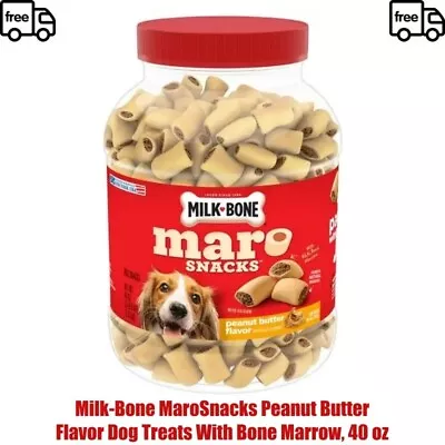 Milk-Bone MaroSnacks Peanut Butter Flavor Dog Treats With Bone Marrow 40 Oz • $14.69