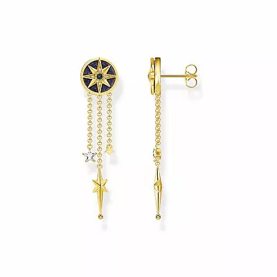 Genuine THOMAS SABO Earrings Royalty Star Colourful Stones - Gold • $174.50