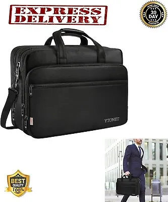 Laptop Bag 17 Inch Men Women Travel Briefcase Expandable Computer Bag Organizer • $38.99