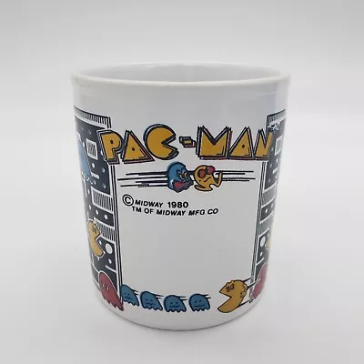 Vintage 1980s PAC-MAN Arcade Video Game White Coffee Tea Mug By KilnCraft • $31.50