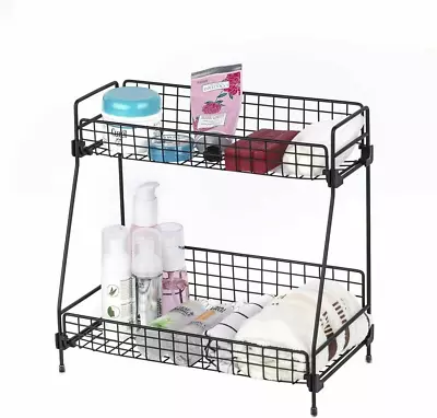 2-Tier Kitchen And Shower Countertop Organizer Rack Storage Holder Container • $15.92