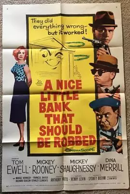 Tom Ewell Mickey Rooney NICE LITTLE BANK THAT SHOULD BE ROBBED Movie Poster 2722 • $6.99