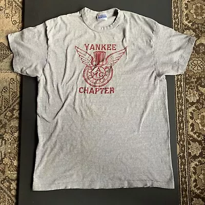 Vintage 1980’s Antique Motorcycle Club Yankee Chapter Single Stitch Shirt XL • $44.99