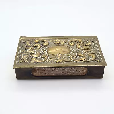 £18 • Buy Vintage Solid Brass Match Box Holder