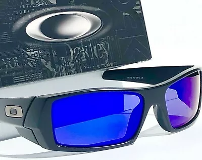 NEW* Oakley GASCAN Matte BLACK W POLARIZED Galaxy Blue Sunglass 9014 • $108.87