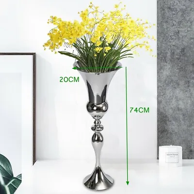 Large Flower Vase Tall Floor Standing Vase Large Glass Urn Wedding Table 74cm UK • £45