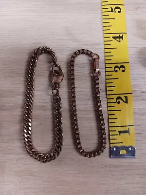 Vintage Solid Copper Chain Bracelets Unisex Copper Jewelry Bracelets Lot • $35