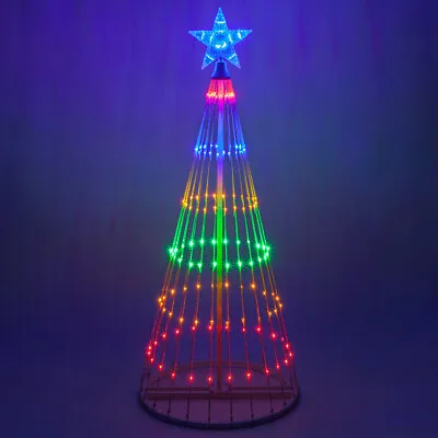 LED Light Show Christmas Tree Cone Outdoor Xmas Home Yard Decoration Multi Red • $199.99