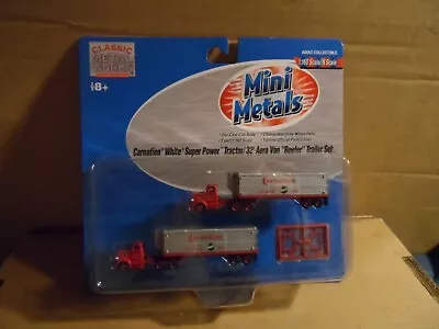 Cmw Mini Metals N Scale Carnation White S-power Tractor Trailers N.i.p. • $24.99