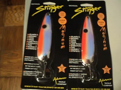 2 - Michigan Stinger Magnum Spoons (uv Orange Tux) Nip • $20