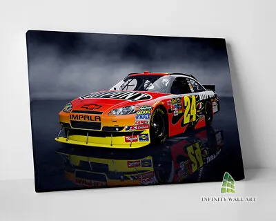 Colourful Nascar Racing Car Canvas Art Wall Art Print Picture Framed Decor -E344 • £9.41