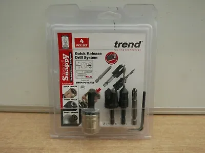 £36.89 • Buy Trend Snappy Plug Cutter Snap/qc + Drill Countersink Set Snap/pc12/set