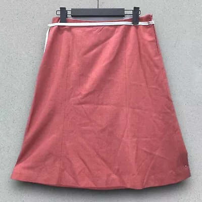 J Crew Wool Skirt Womens 6 A Line Ribbon Tie Waist In Pink • $16.25