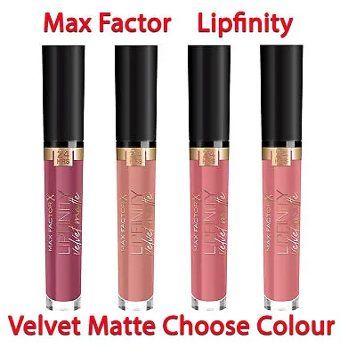 Max Factor Lipfinity Velvet Matte Lipstick Nude Pink Merlot Creme 4 Shades • £6.59