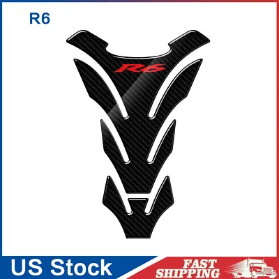 For Yamaha R6 YZFR6 YZF600 Carbon Oil Fuel Gas Tank Pad Decal Protector Sticker • $14.39